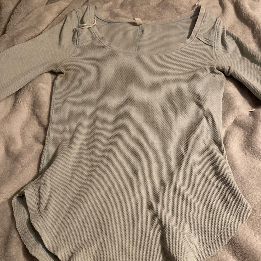 Blue free people sweater